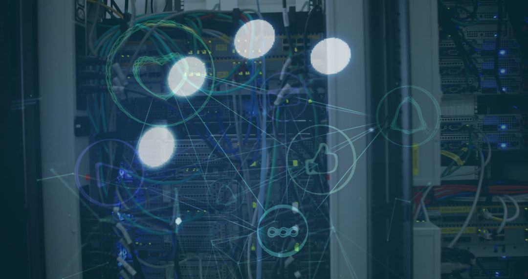 Futuristic Connections Over Server Room Network