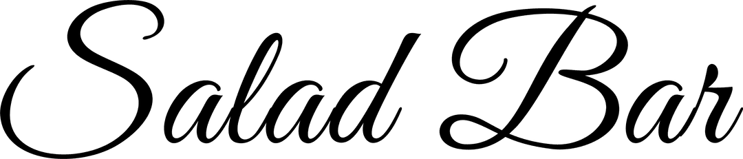 Salad Bar Text in Stylish Font Transparent Design