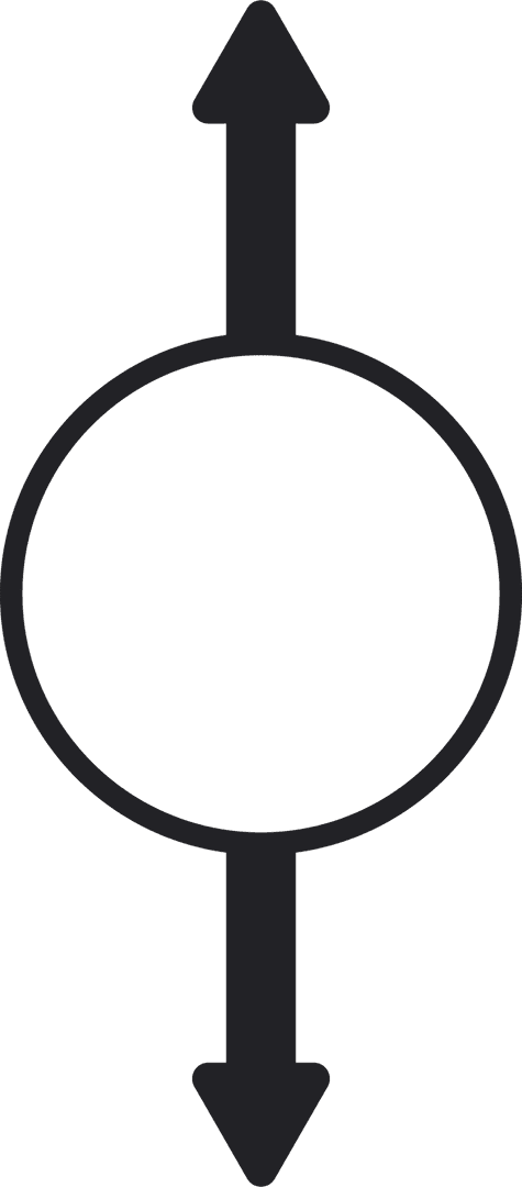 Transparent Chooser Icon with Black Arrows in Circle