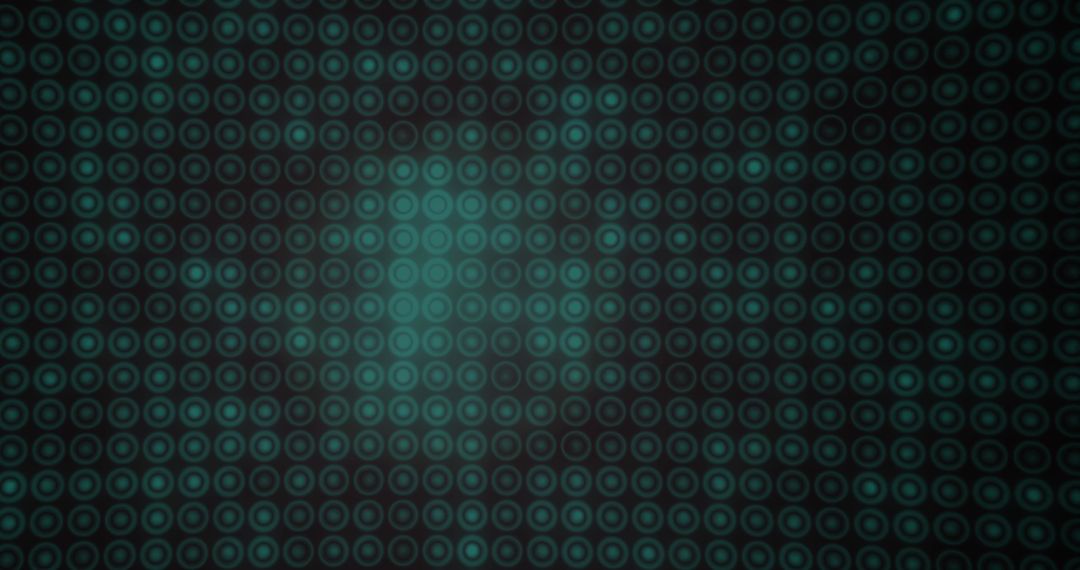 Abstract Digital Matrix with Green Circular Patterns