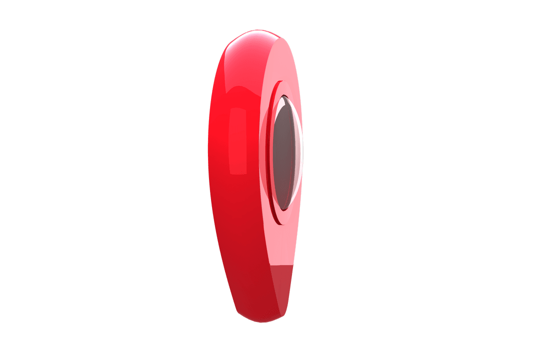 Transparent Red Navigation Marker Pin on White Background