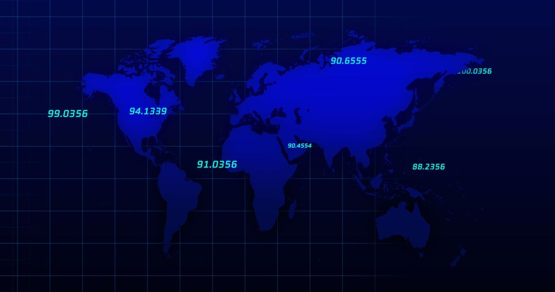 global data points map with numerical analytics overlay - Free Images, Stock Photos and Pictures on Pikwizard.com