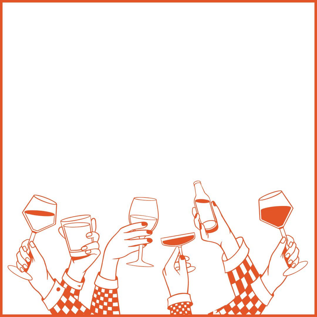 Celebratory Glass Clinking on Transparent Background