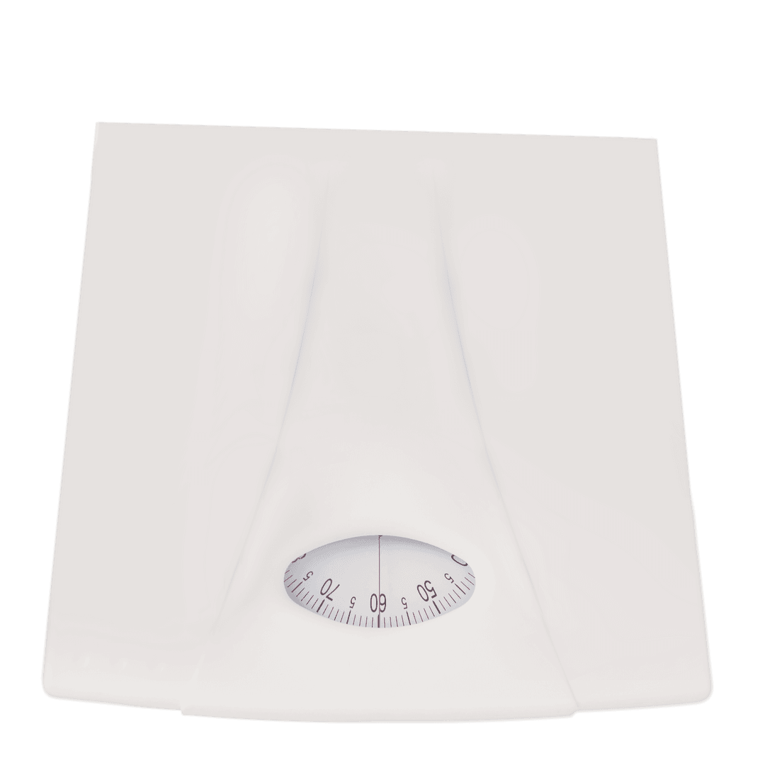 Transparent White Scales with Copy Space on Clear Background
