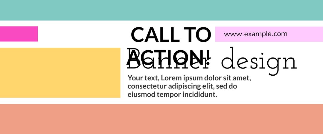 Colorful Call to Action Banner Design Template for Marketing Campaigns - Download Free Stock Templates Pikwizard.com