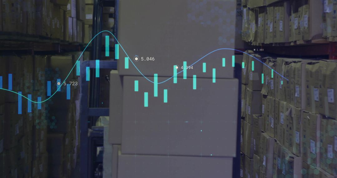 Warehouse Inventory with Digital Analytics Overlay
