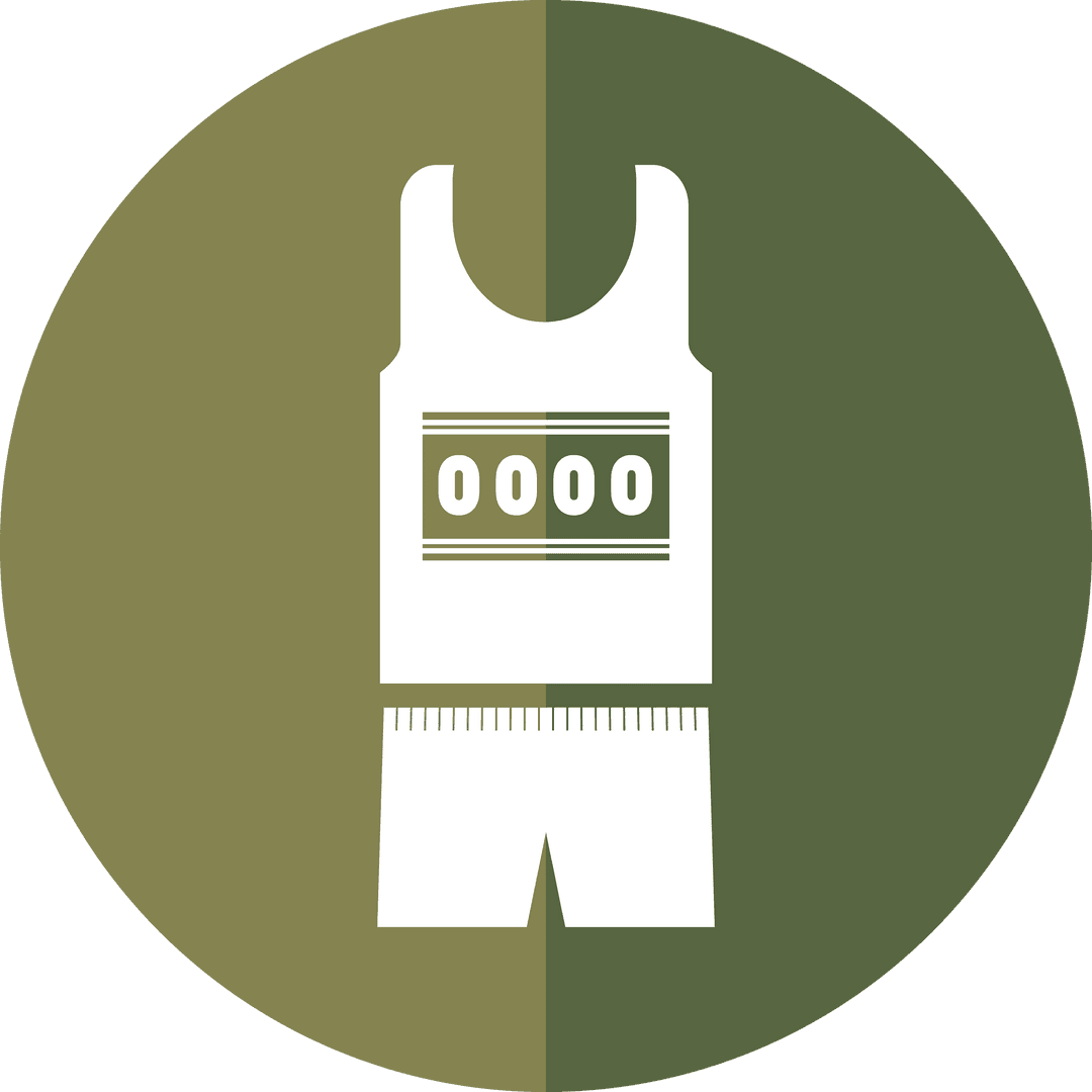 Transparent Sports Attire on Green Circle Template