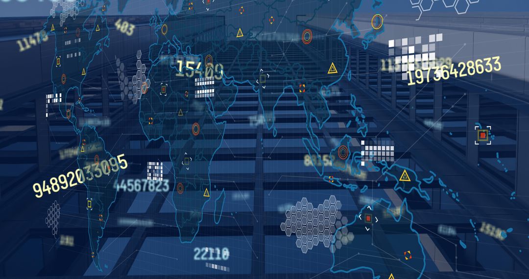 Digital Financial Data and Global Network Concept