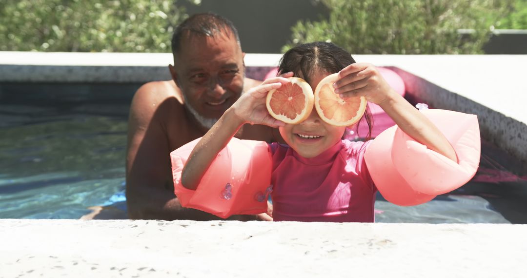 Playful Pool Day with Grapefruit Eyes and Joyful Laughter