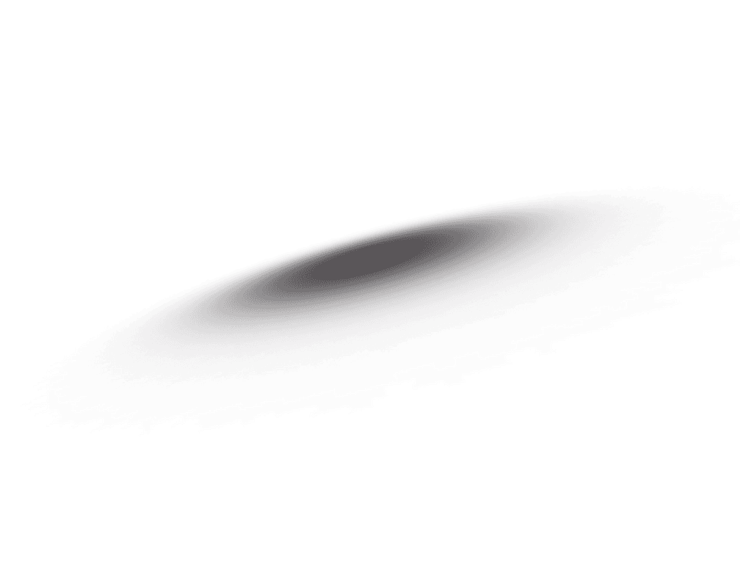 Abstract Black Blurred Oval Shape on Transparent Background