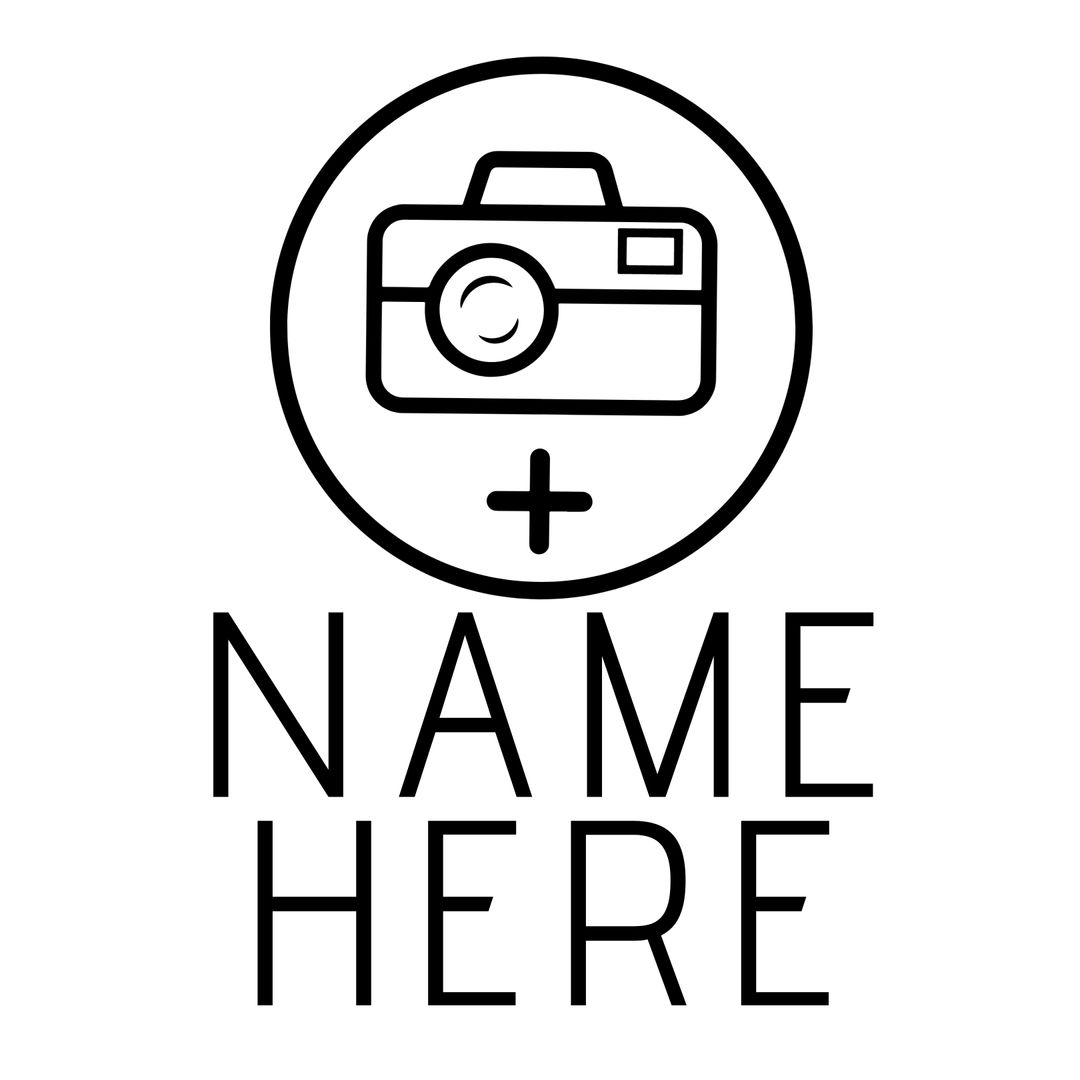 Photography Branding with Minimal Camera Icon and Customizable Text - Download Free Stock Images Pikwizard.com