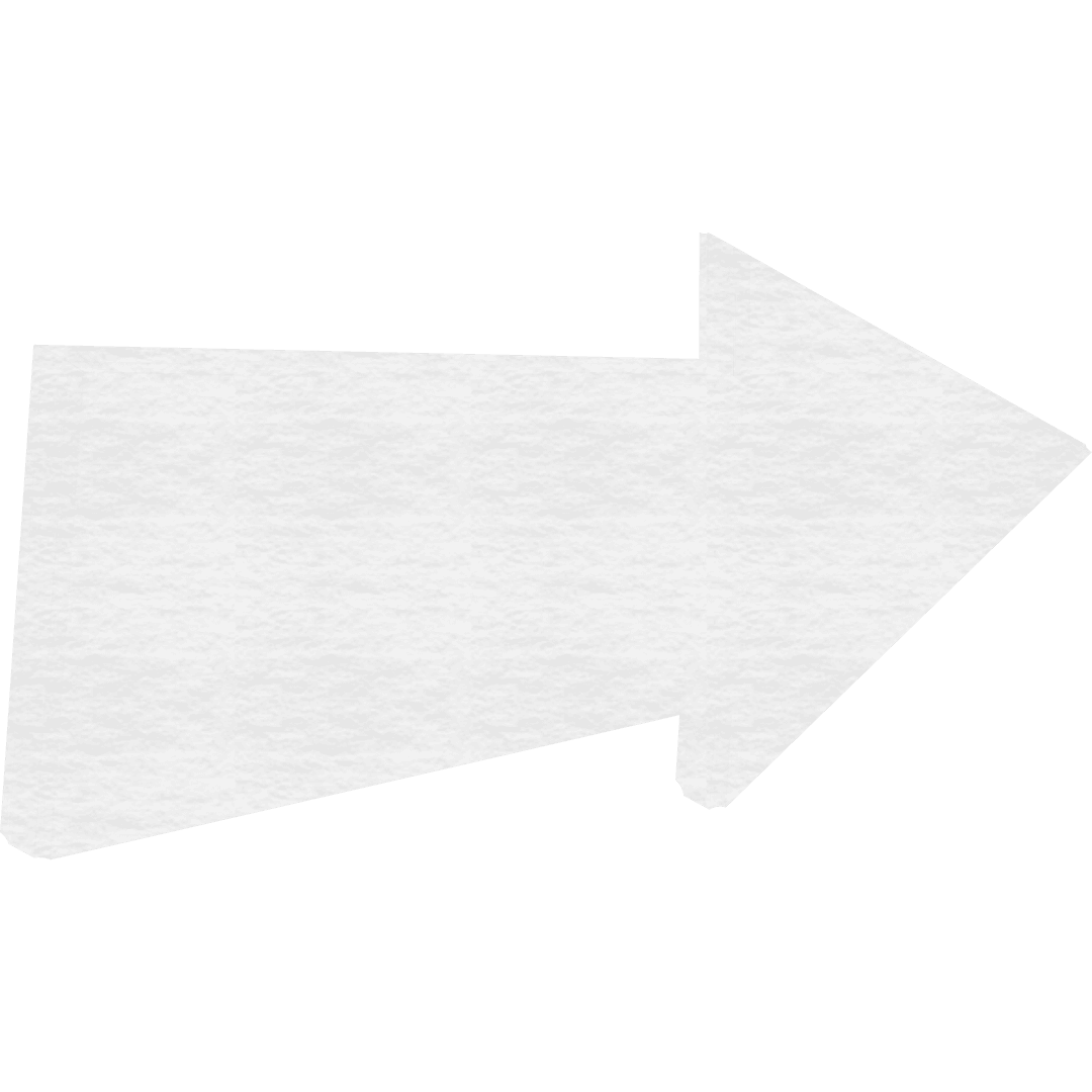 White Right Arrow on Transparent Background Direction Symbol