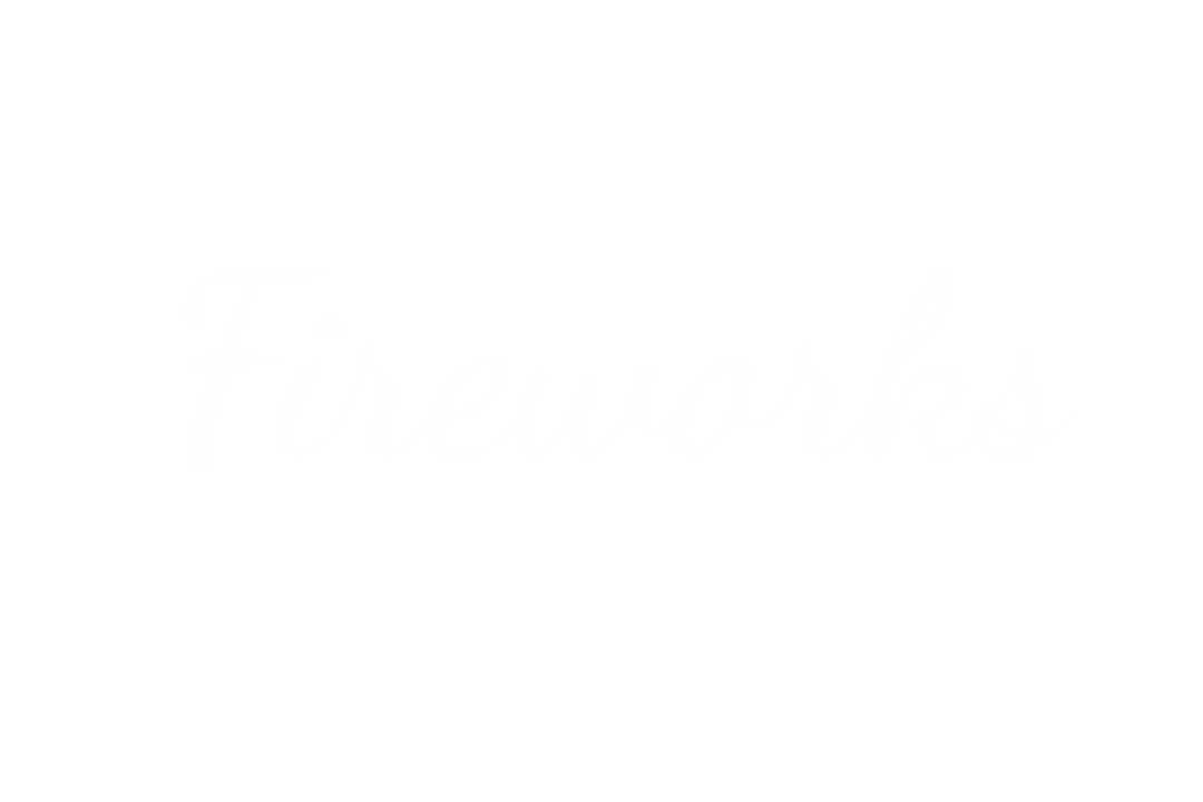 Fireworks Text on Transparent Background for Celebrations