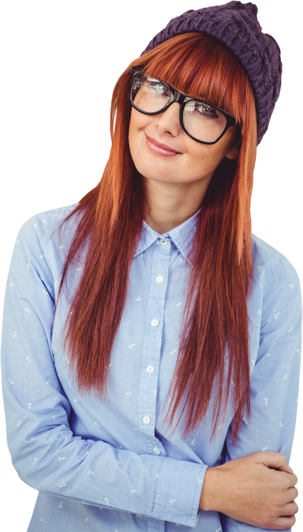 Smiling Hipster Woman with Transparent Background - Download Free Stock Images Pikwizard.com