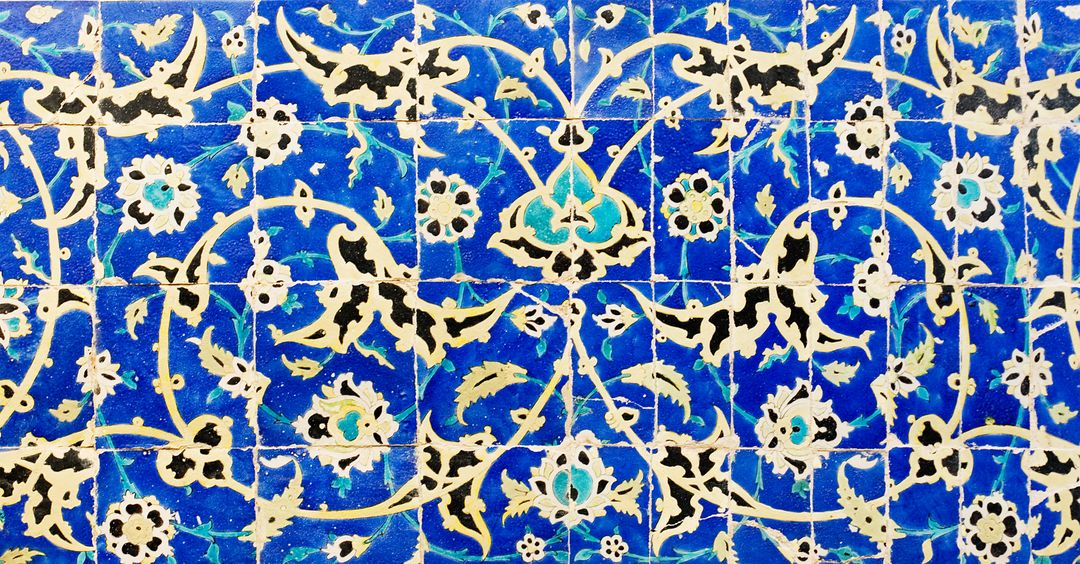 Intricate Blue and White Islamic Geometric Tile Design - Free Images, Stock Photos and Pictures on Pikwizard.com