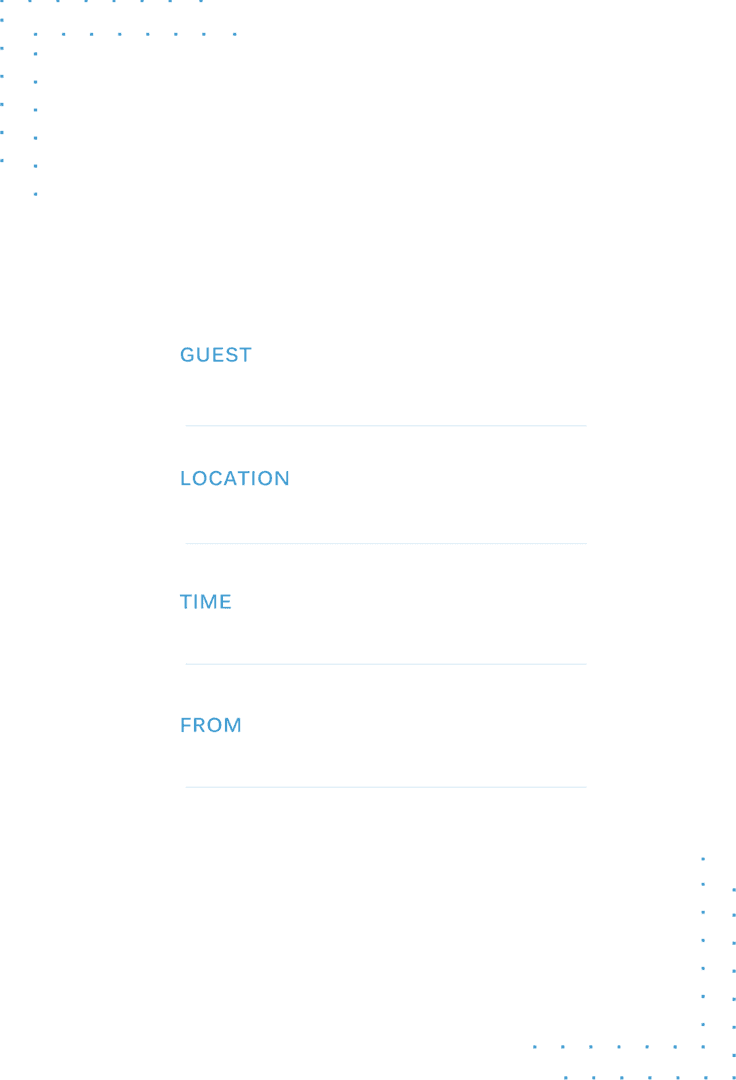 Modern Transparent Invitation Template with Blue Details