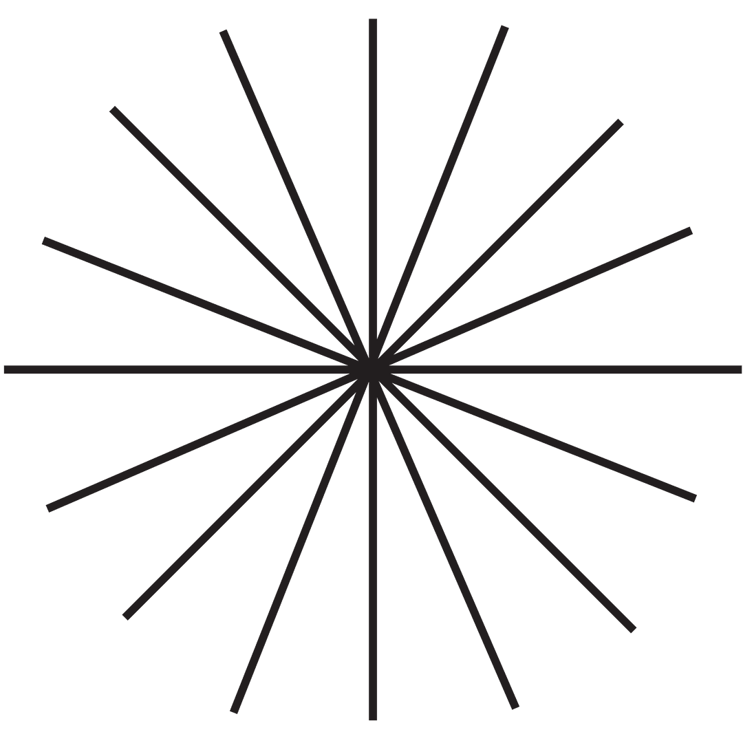 Modern Geometric Star Shape on Transparent Background