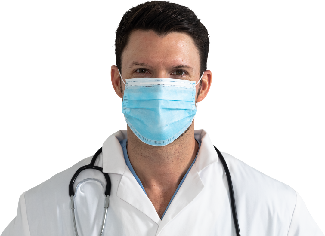 Transparent Doctor Wearing Face Mask and Lab Coat - Download Free Stock Images Pikwizard.com