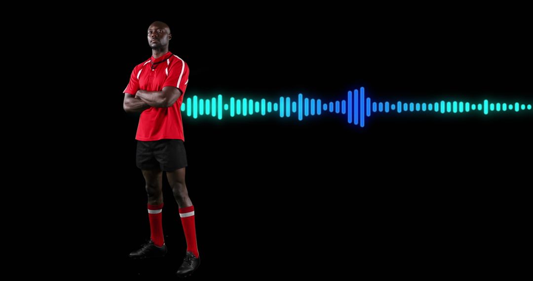 Athlete Standing with Crossed Arms by Vibrant Soundwave