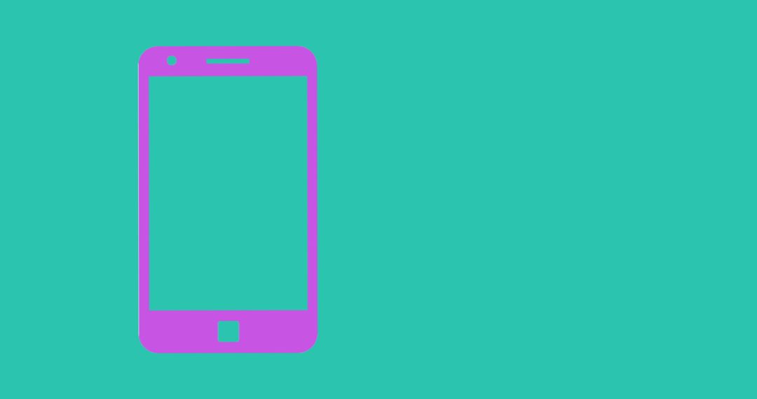 Minimalist Smartphone Outline on Pastel Green