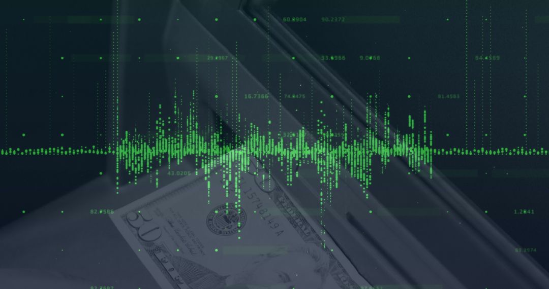 Digital Financial Data Processing Overlaid on Currency