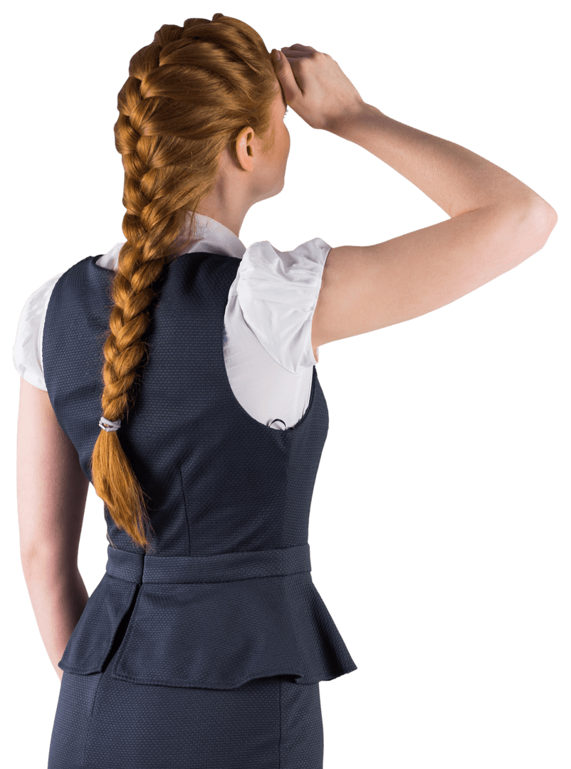 Businesswoman Facing Future PNG Background Transparent Cutout