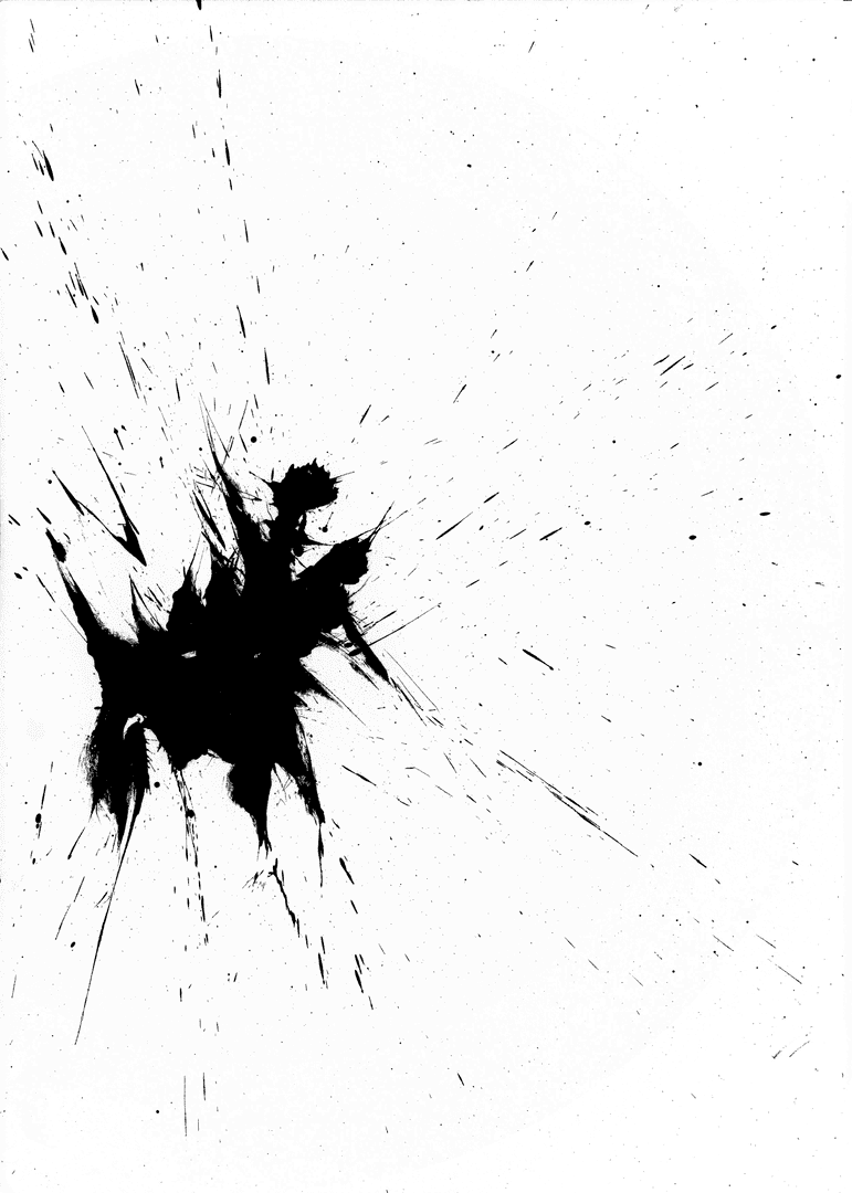 Abstract Black Stains on Transparent Background