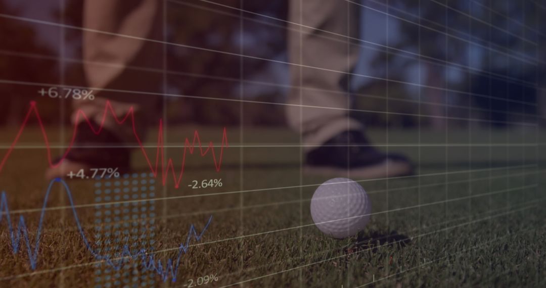 Golf and Data Overlay with Connections Concept