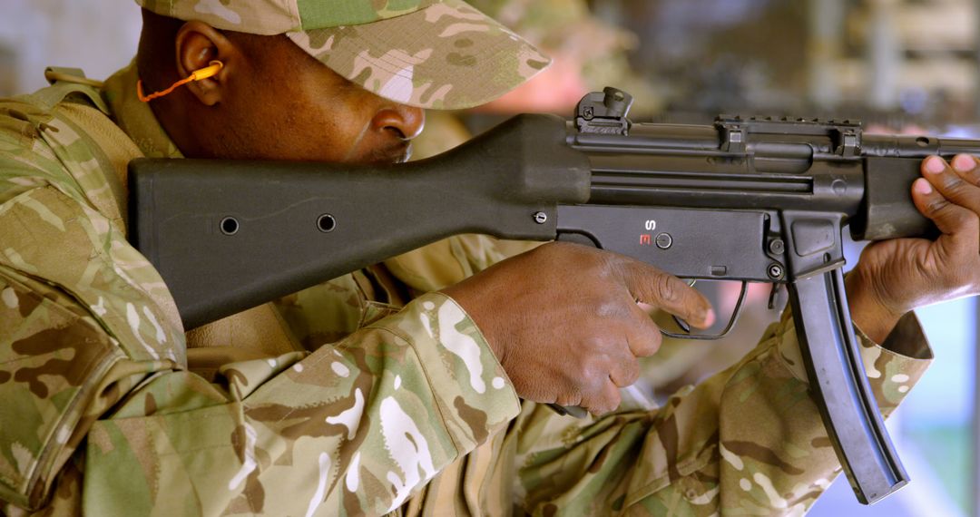 Soldier Aiming Rifle in Practice Drill - Free Images, Stock Photos and Pictures on Pikwizard.com