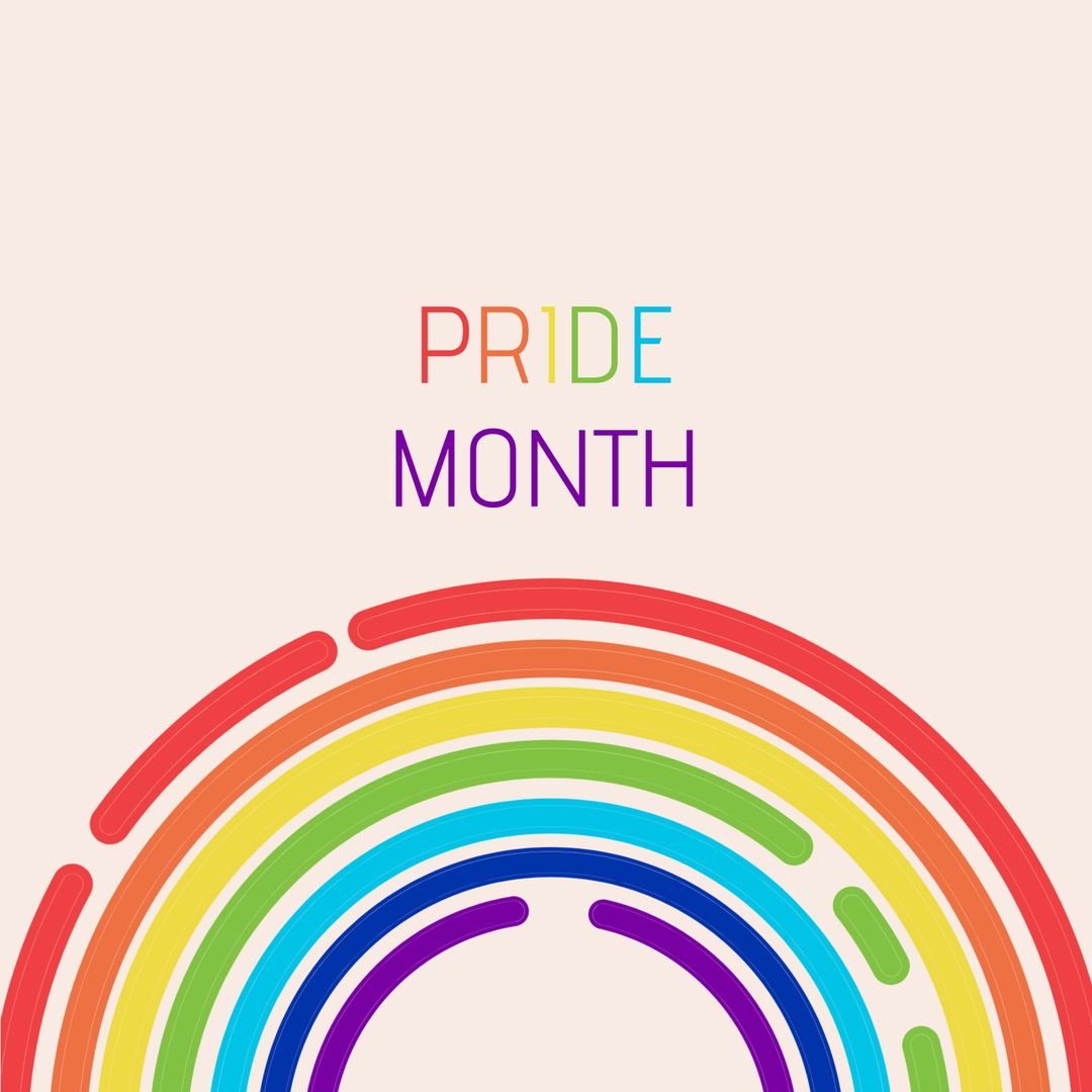 Bright LGBTQ Pride Month Rainbow Design