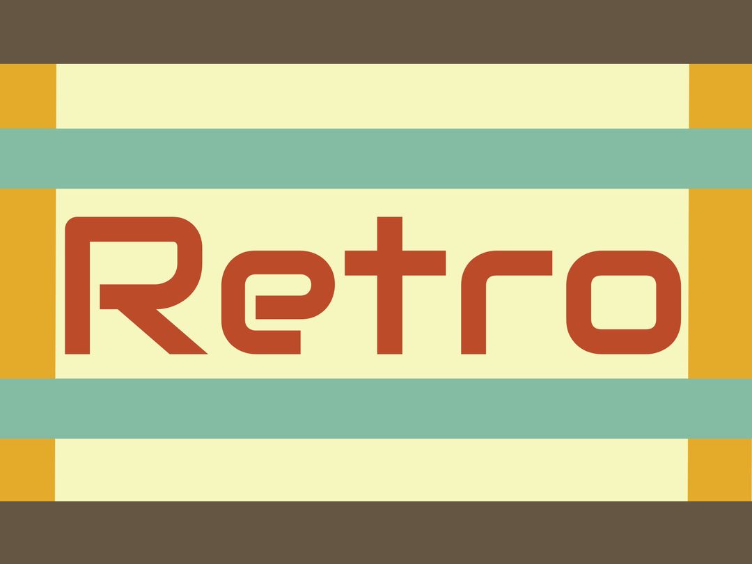 Retro Vintage Typography with Abstract Geometric Design