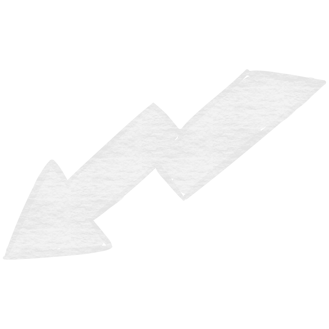 White Zigzag Arrow on Transparent Background Vector Illustration