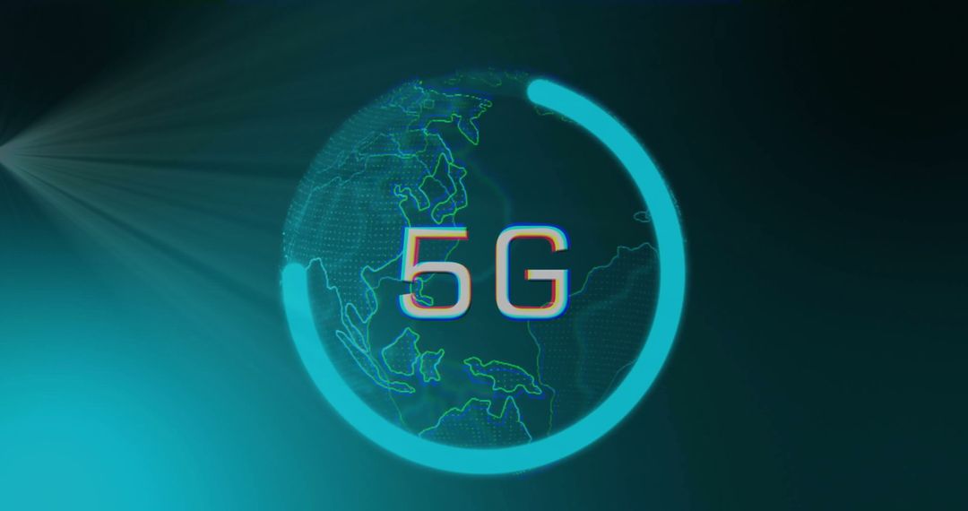 5G Network Global Connection with Digital Globe and Light Effects