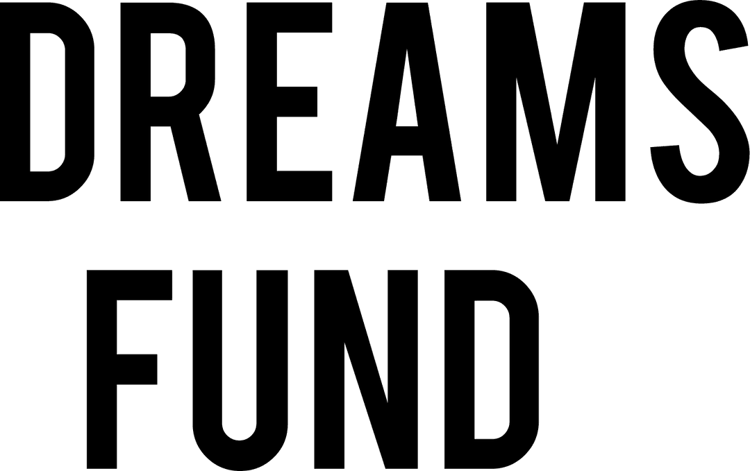 Dreams Fund Text on Transparent Background Finance Concept