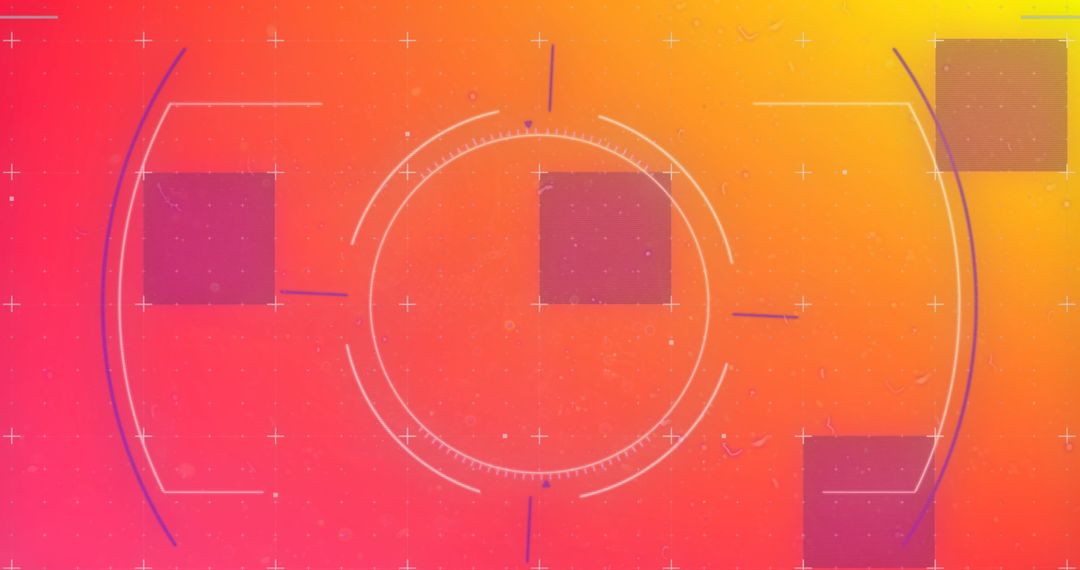 Digital Scope Interface on Orange Gradient Background