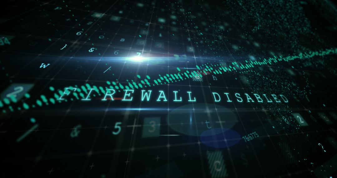 Firewall Disabled Security Alert in Digital Network