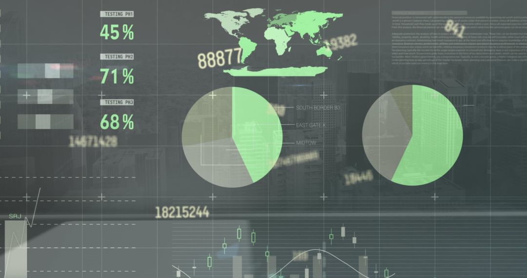 Dynamic Infographic Overlaying Urban Metropolis