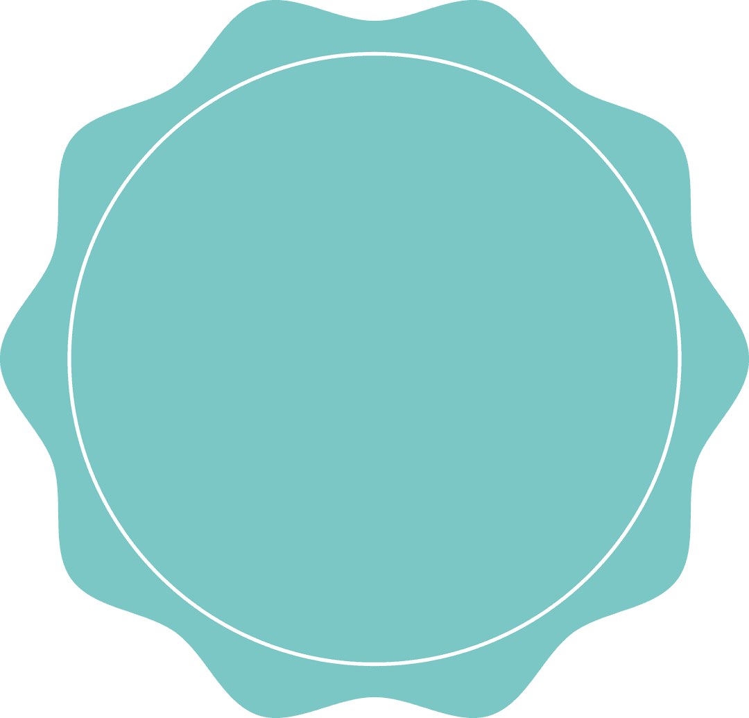 Transparent Blue Flower Shaped Circle Vector Illustration