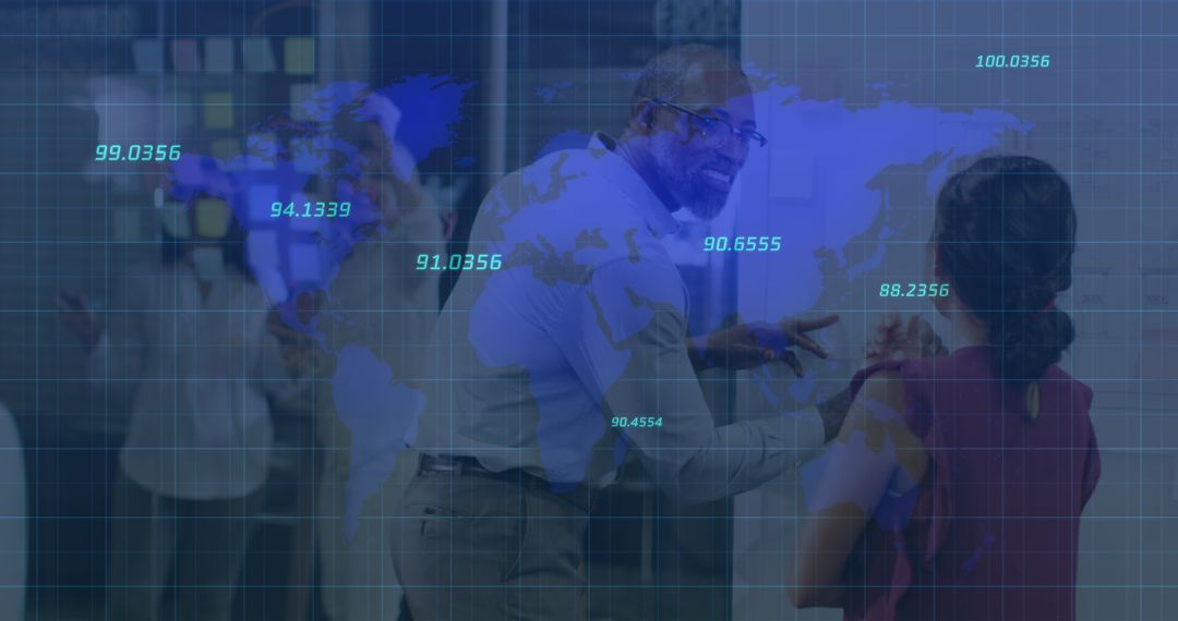 Global Financial Data Processing Over Diverse Business Team