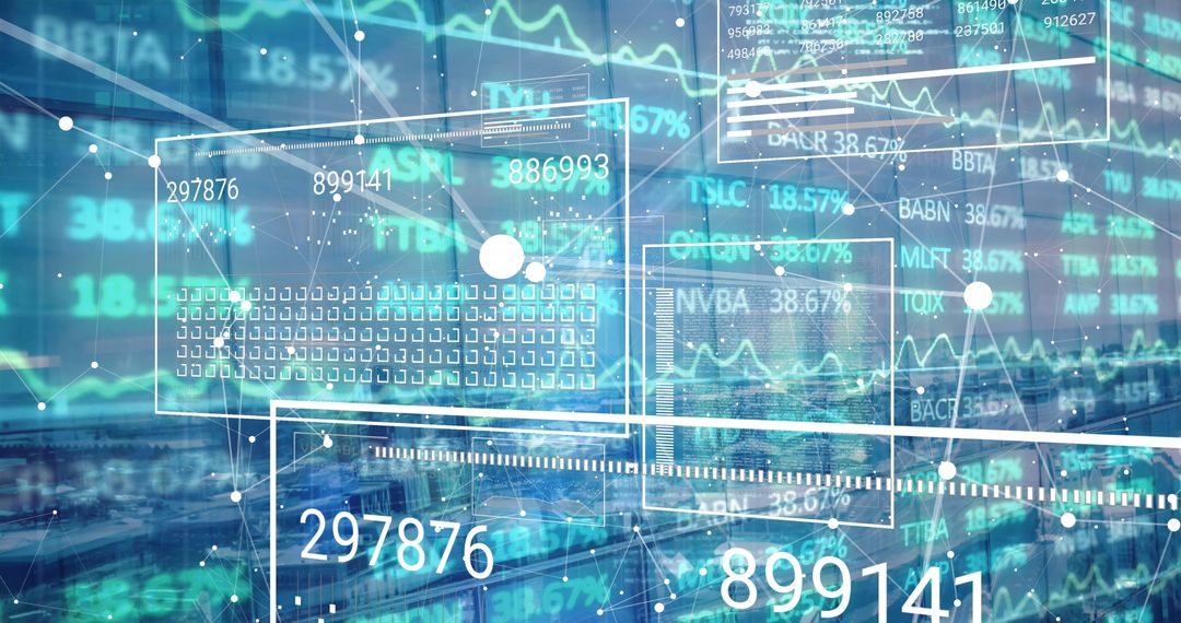 Digital Data Processing Interface in Global Business Concept