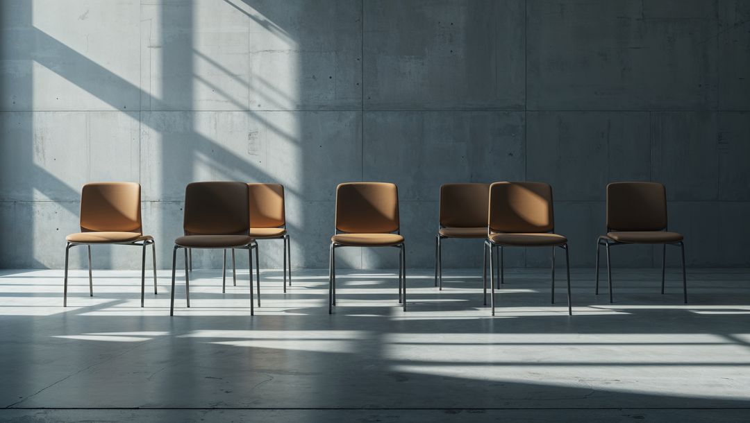 Minimalist Arrangement of Chairs in Geometric Sunlit Space