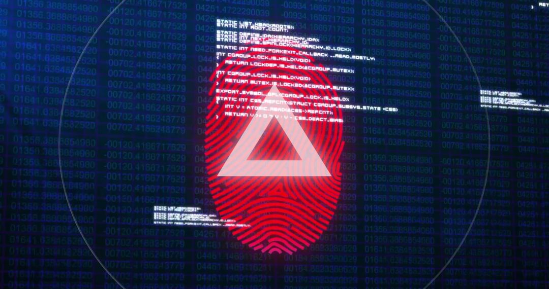 Biometric Fingerprint Overlay with Data Encryption Theme