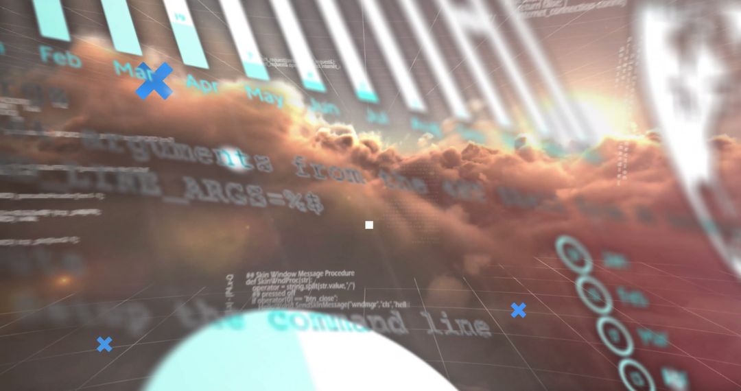 Data Network and Technology Timeline Concept Visualization