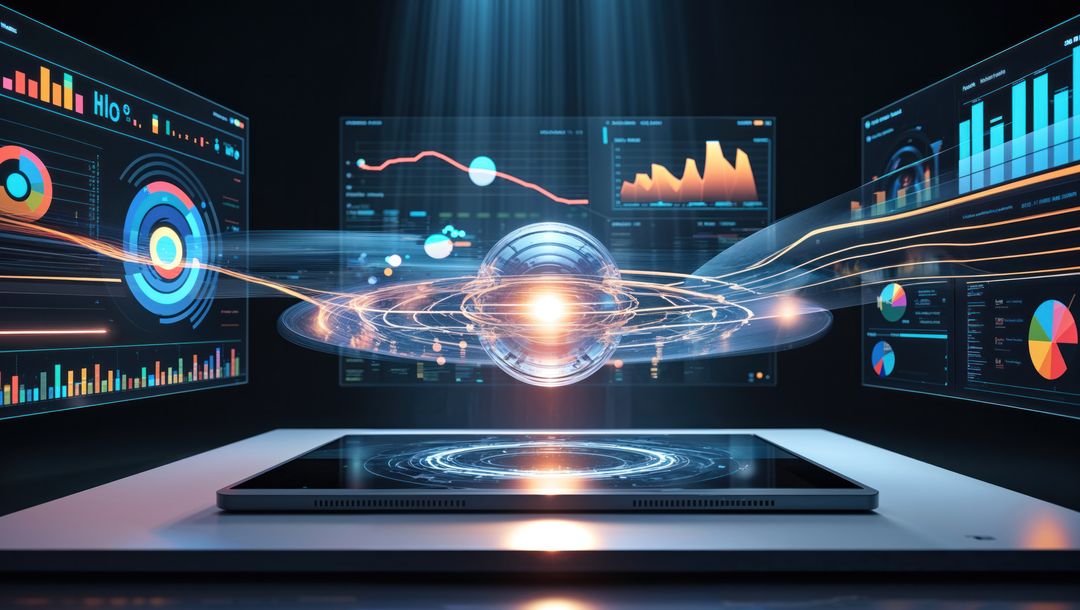Holographic Data Sphere in Futuristic Digital Analysis