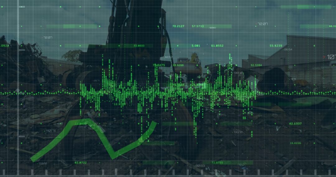 Data Analysis Overlay on Crane Operation at Junkyard