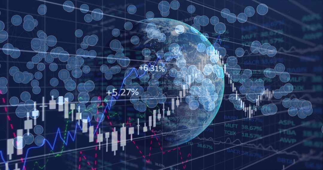 Global Finances with Digital Data Overlay