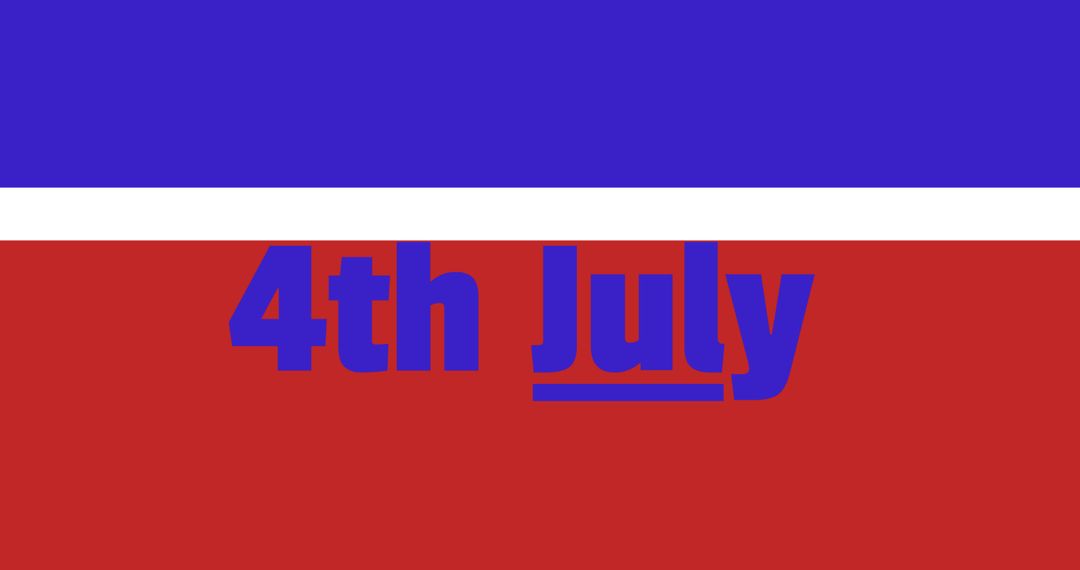 Patriotic 4th July Celebration Graphic with Flag Colors