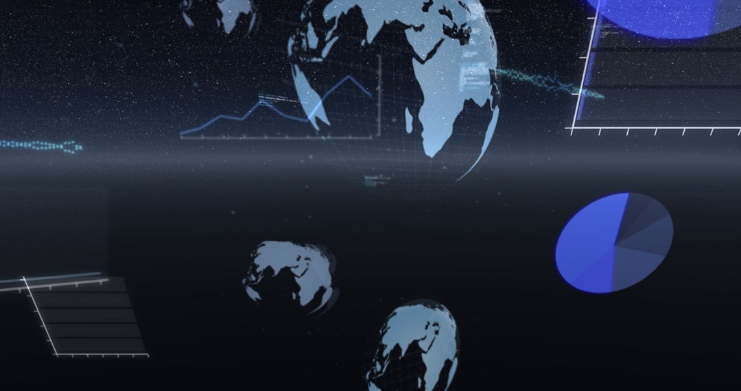 Digital Global Connections and Data Networks Concept