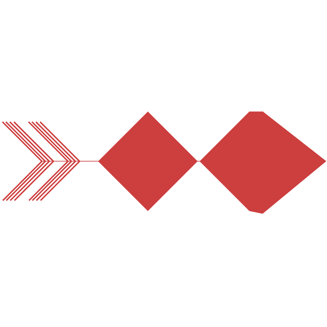 Decorative Red Directional Arrow Symbol PNG with Transparent Background