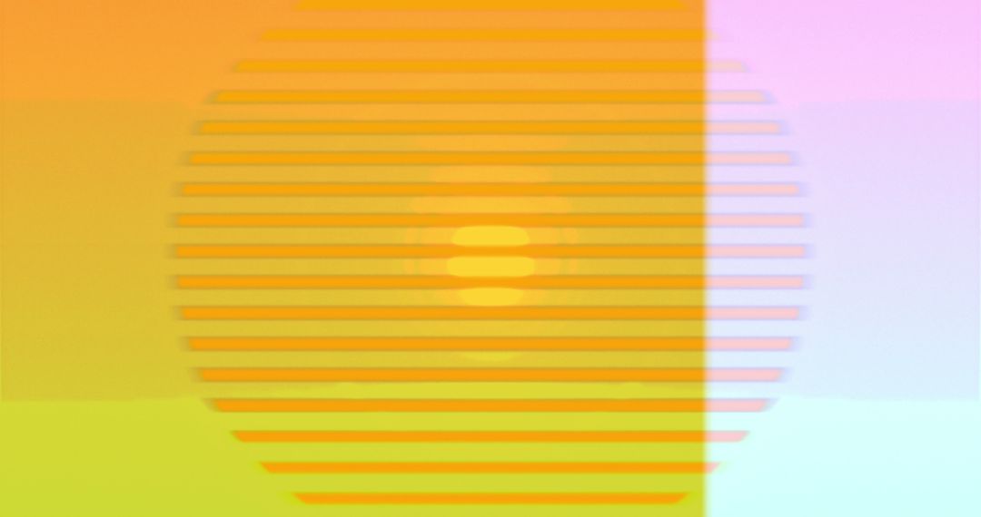 Abstract Sunrise with Geometric Circle in Minimalist Style